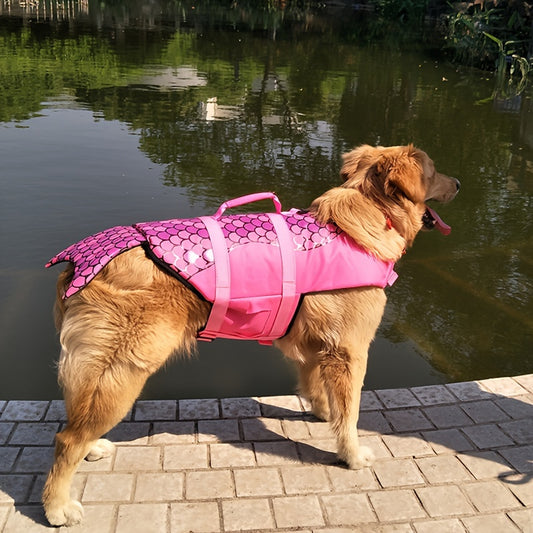 Gilet de Sauvetage pour Chien – Veste Flottante de Sécurité pour la Natation et le Bateau – Maillot de Bain Flottant pour Petits, Moyens et Grands Chiens – Idéal Piscine, Mer, Lac