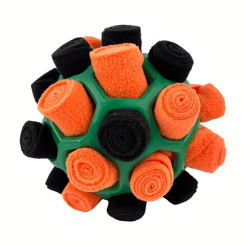 Jouet Interactif en Peluche pour Chien – Balle à Friandises, Jeu de Flair, Mâchouille & Nettoyage des Dents