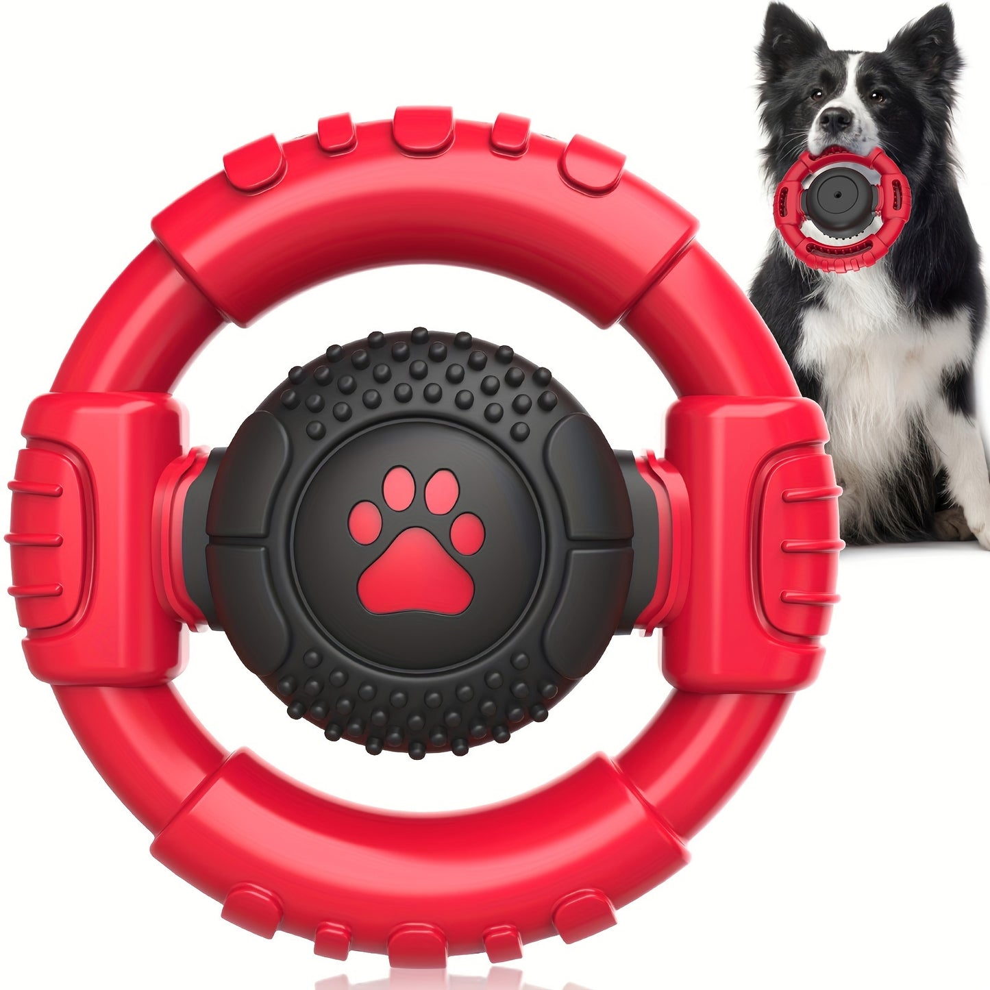 Jouet à Mâcher pour Chien en Forme de Volant – Jouet Interactif de Nettoyage Dentaire et d’Entraînement – Convient aux Chiens de Taille Moyenne