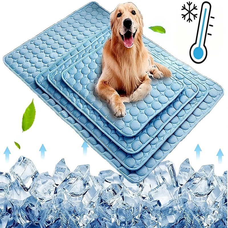 Tapis Rafraîchissant pour Chien BEIYU PET – Lit d'Été Autorefroidissant avec Gel Rafraîchissant – Tissu Polyester Résistant – Design Carré Confortable pour Chiens de Petite à Moyenne Taille