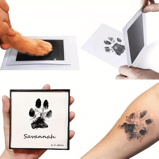 Tampon Souvenir Empreinte de Patte – Kit Sans Encre de Contact pour Empreinte Chien ou Chat