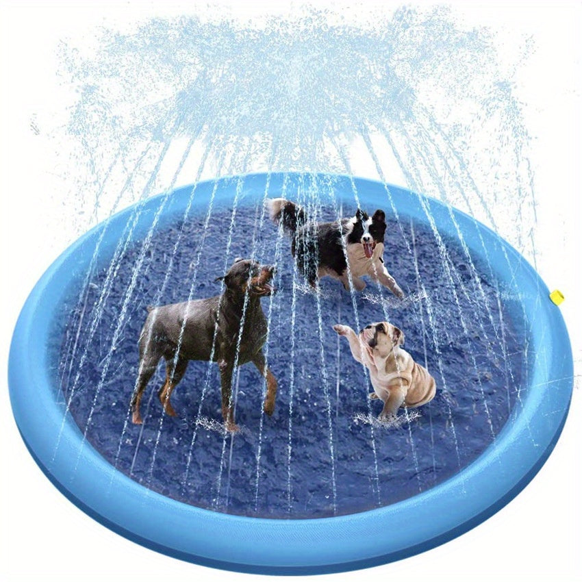 Tapis de Jeu Aquatique pour Animaux – Piscine de Bain pour Chien – Bassin Estival Épais et Résistant – Jouet d’Eau Extérieur pour l’Été
