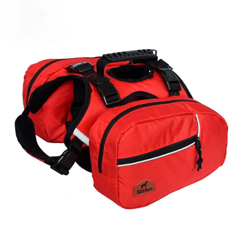 Harnais Sac à Dos Amovible pour Chien – Gilet Réfléchissant pour l’Aventure en Plein Air, Randonnée, Camping et Voyage – Pour Chiens Moyens à Grands