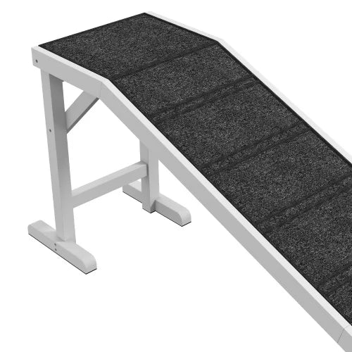 Rampe pour Lit de Chien FCJ – Avec Tapis Antidérapant et Plateforme Supérieure, Rampe d’Accès Sécurisée pour Animaux