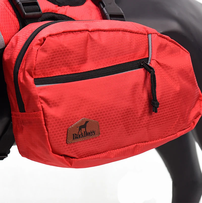 Harnais Sac à Dos Amovible pour Chien – Gilet Réfléchissant pour l’Aventure en Plein Air, Randonnée, Camping et Voyage – Pour Chiens Moyens à Grands