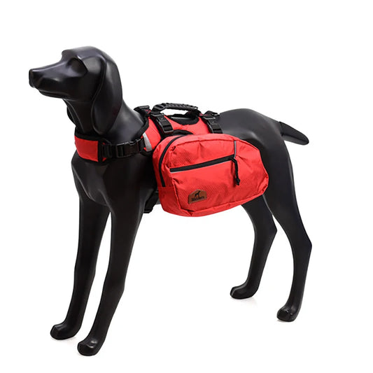 Harnais Sac à Dos Amovible pour Chien – Gilet Réfléchissant pour l’Aventure en Plein Air, Randonnée, Camping et Voyage – Pour Chiens Moyens à Grands