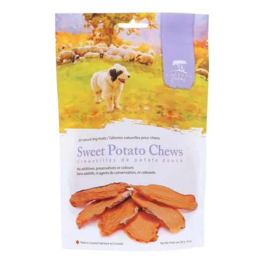 Caledon Farms – Friandises pour Chien à la Patate Douce Bio Lyophilisée – 264 g (9.3 oz) – Riche en Protéines Végétales – Goût Naturel – Aliment Sécuritaire pour Chiens et Chats