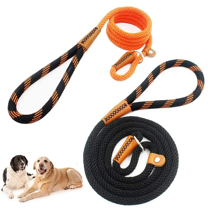 Laisse pour Chien Solide pour l’Extérieur et le Dressage – Chaîne de Traction Robuste avec Poignée Douce pour un Contrôle et une Sécurité Accrus