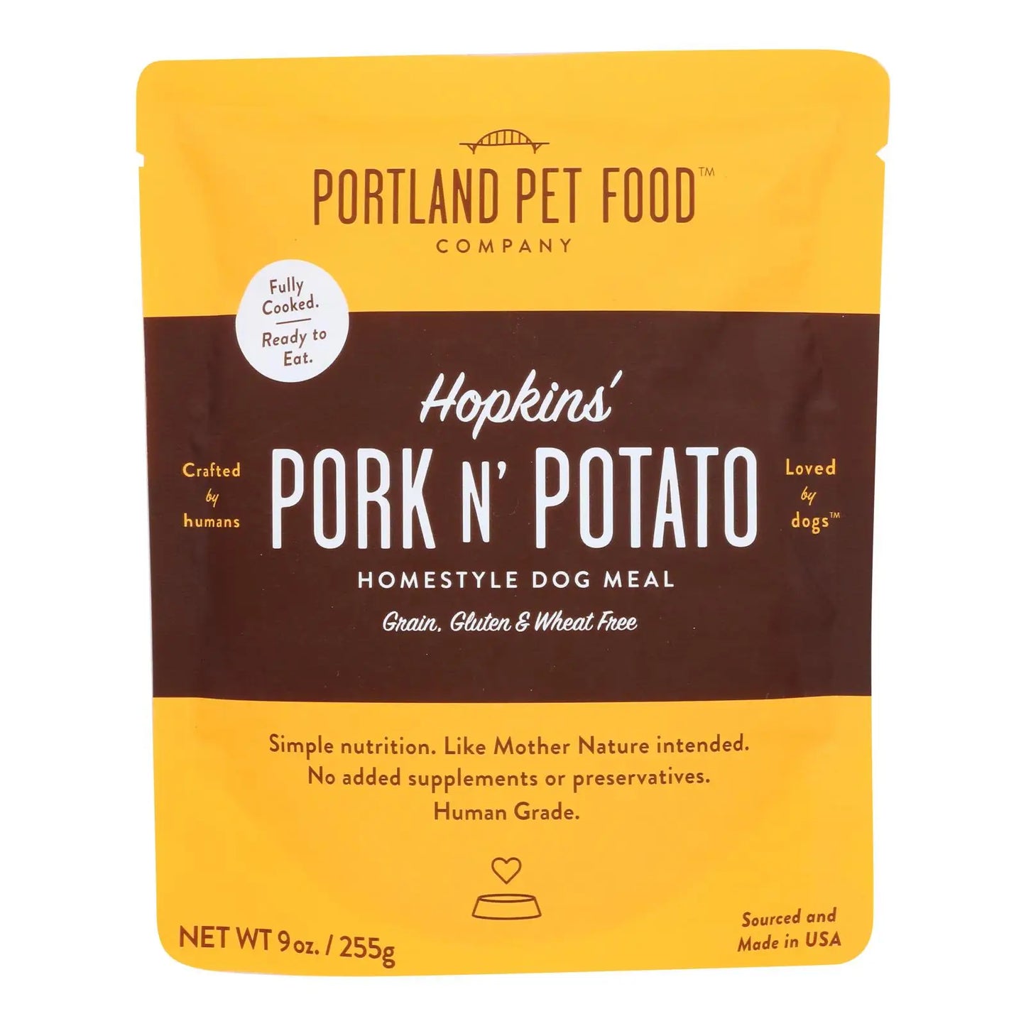 Portland – Repas pour Chien au Porc Façon Maison – Lot de 8 Barquettes de 255 g (9 oz) – Aliment Premium de Qualité Supérieure