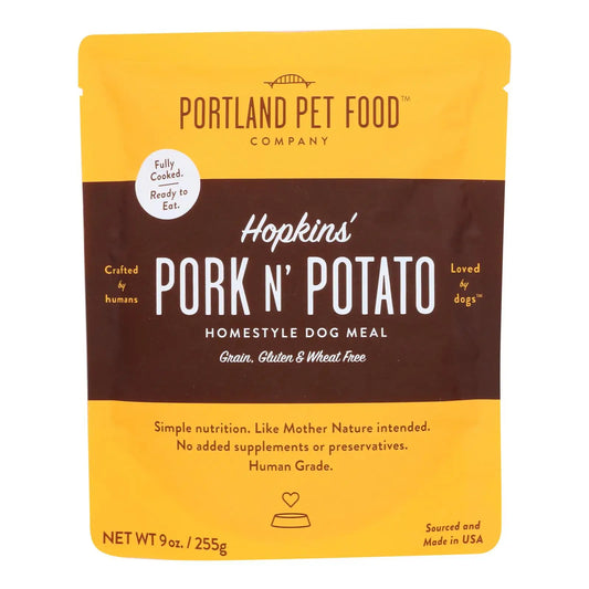 Portland – Repas pour Chien au Porc Façon Maison – Lot de 8 Barquettes de 255 g (9 oz) – Aliment Premium de Qualité Supérieure
