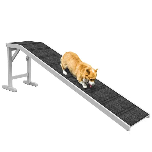 Rampe pour Lit de Chien FCJ – Avec Tapis Antidérapant et Plateforme Supérieure, Rampe d’Accès Sécurisée pour Animaux