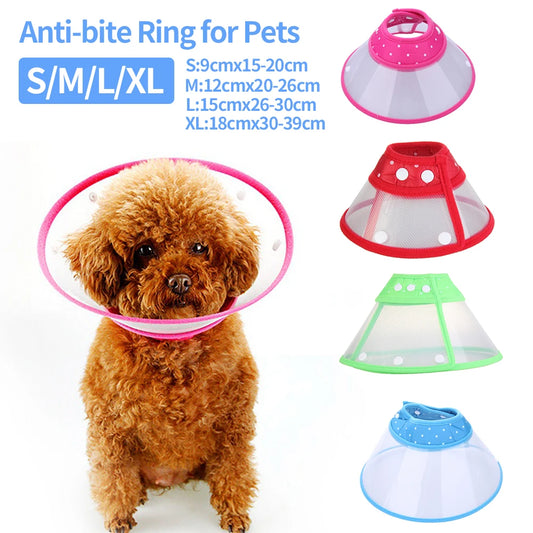 Collerette de Protection pour Chien et Chat – Collier Anti-Morsure, Anti-Léchage et Anti-Grattage, Anneau de Récupération pour Chiots, Chats et Chiens de Toutes Tailles