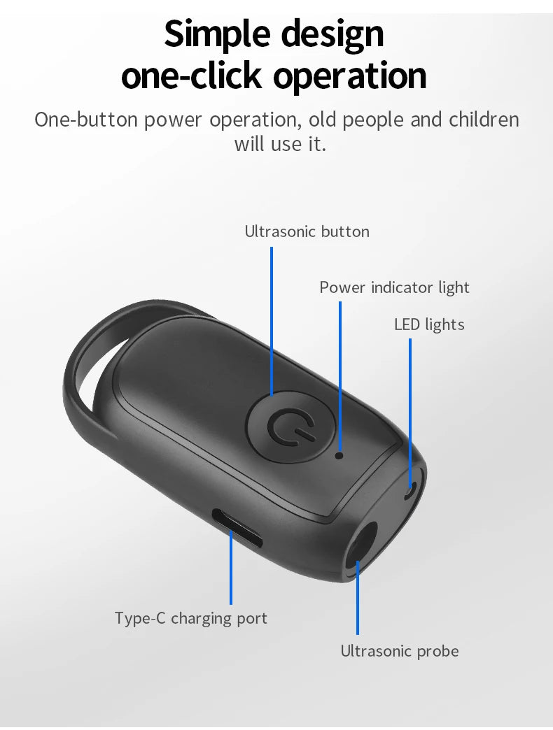 Mini Répulsif Ultrasonique Portable pour Chien – Anti-Aboiement & Dressage avec LED Intégrée
