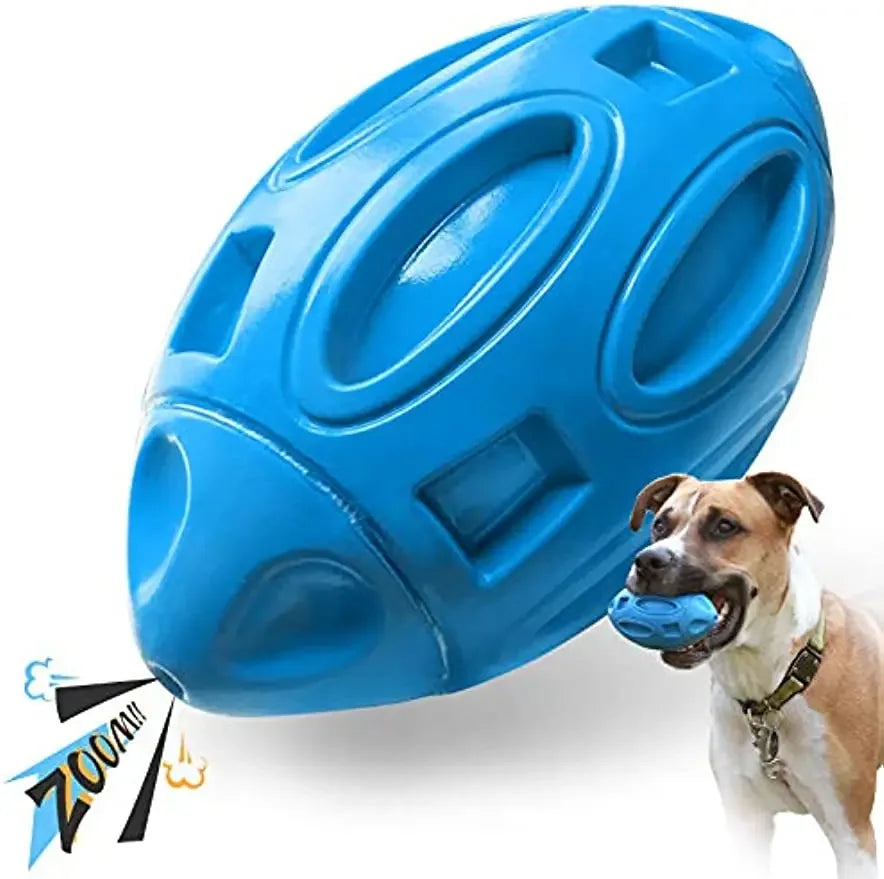 Jouet pour Chien Couineur en Caoutchouc – Balle à Mâcher Résistante pour Chiots et Chiens Agressifs – Nettoyage des Dents & Jeu Interactif – Pour Races Moyennes et Grandes