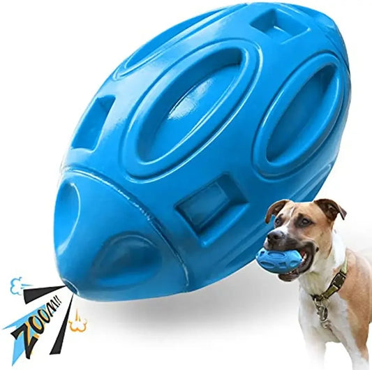 Jouet pour Chien Couineur en Caoutchouc – Balle à Mâcher Résistante pour Chiots et Chiens Agressifs – Nettoyage des Dents & Jeu Interactif – Pour Races Moyennes et Grandes