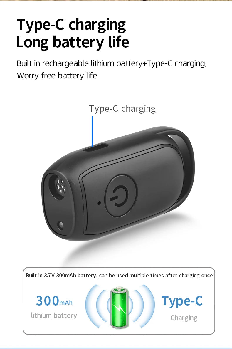 Mini Répulsif Ultrasonique Portable pour Chien – Anti-Aboiement & Dressage avec LED Intégrée