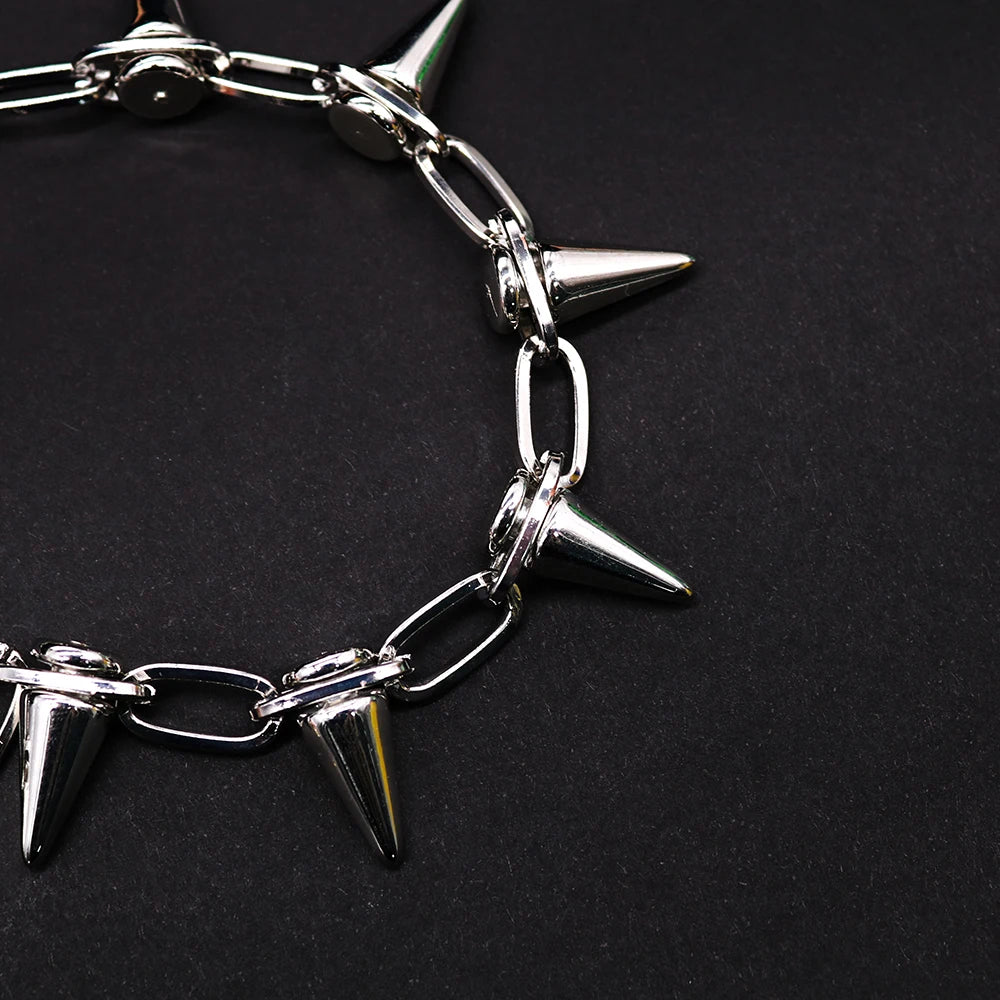 Collier Métal à Pointes pour Chien – Style Rock, Réglable pour Petits & Moyens Chiens (Bulldog, Carlin, etc.)