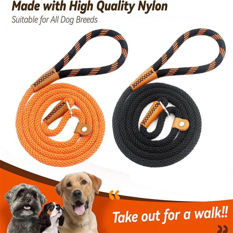 Laisse pour Chien Solide pour l’Extérieur et le Dressage – Chaîne de Traction Robuste avec Poignée Douce pour un Contrôle et une Sécurité Accrus