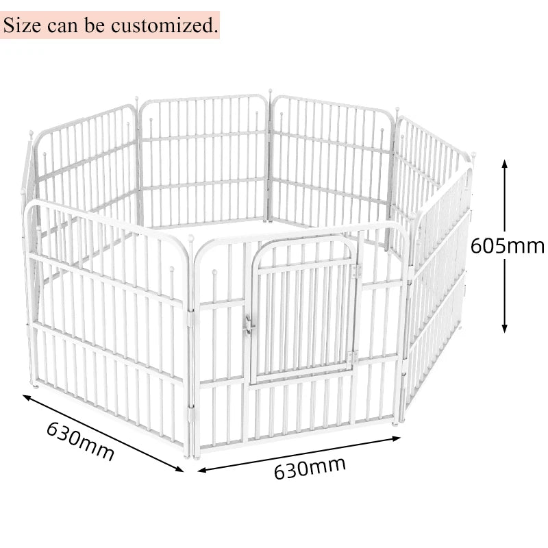 Parc de Jeu Extérieur pour Animaux – Enclos Portable pour Chiens et Chiots – Clôture Pliable de Jardin ou Camping – Idéal pour Petits Chiens comme le Caniche (Teddy)