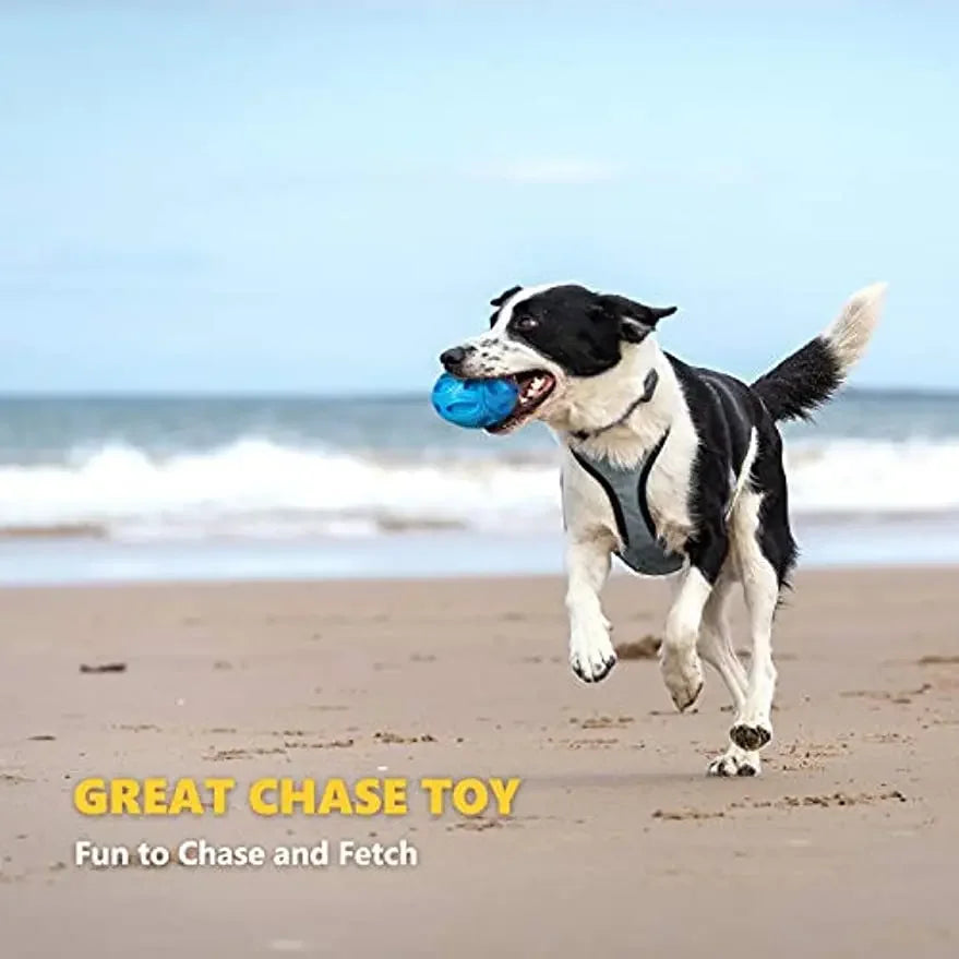 Jouet pour Chien Couineur en Caoutchouc – Balle à Mâcher Résistante pour Chiots et Chiens Agressifs – Nettoyage des Dents & Jeu Interactif – Pour Races Moyennes et Grandes