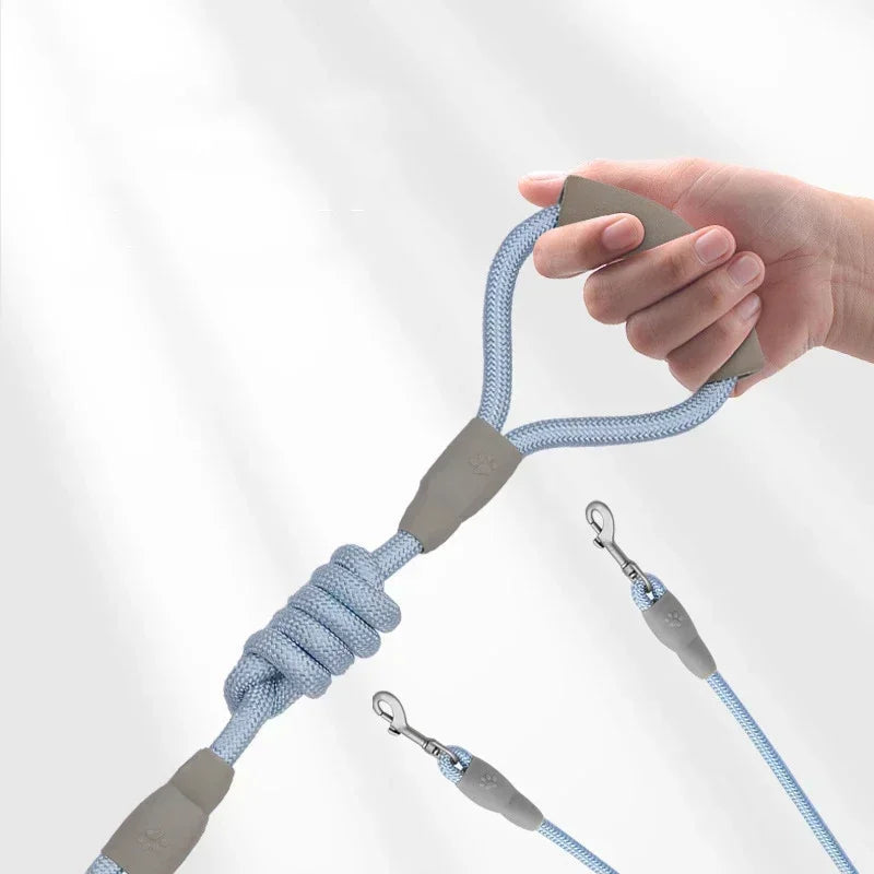 Laisse Double pour Chien – Laisse Moyenne avec Chaîne Double, Système Une Laisse pour Deux Chiens, Accessoire Pratique pour la Marche