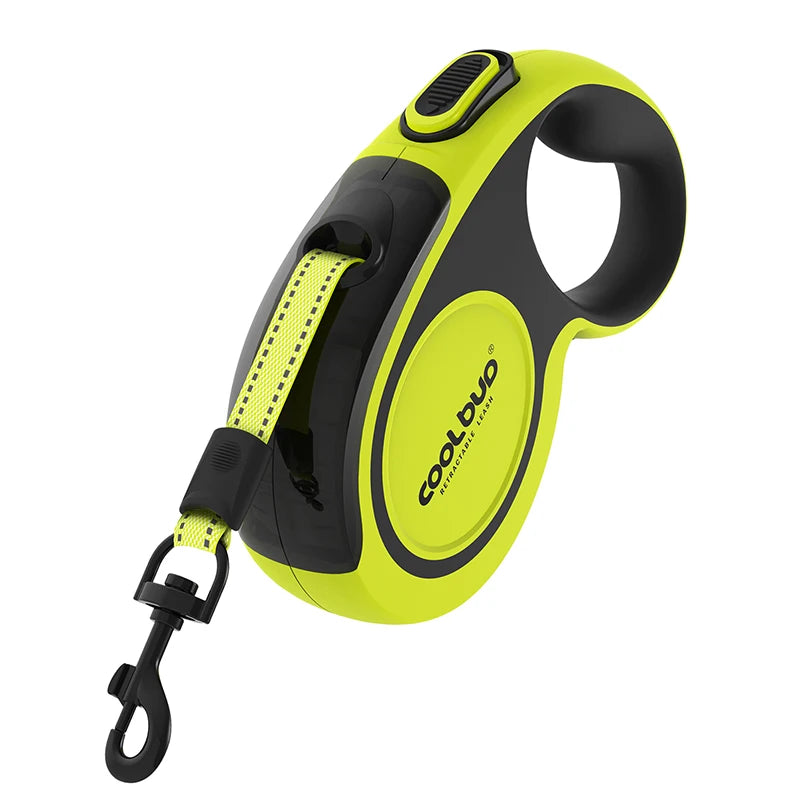 Laisse Rétractable de Luxe 5M pour Chien – Laisse Automatique Extensible pour Chiens de Grande, Moyenne et Petite Taille, Chats et Chiots