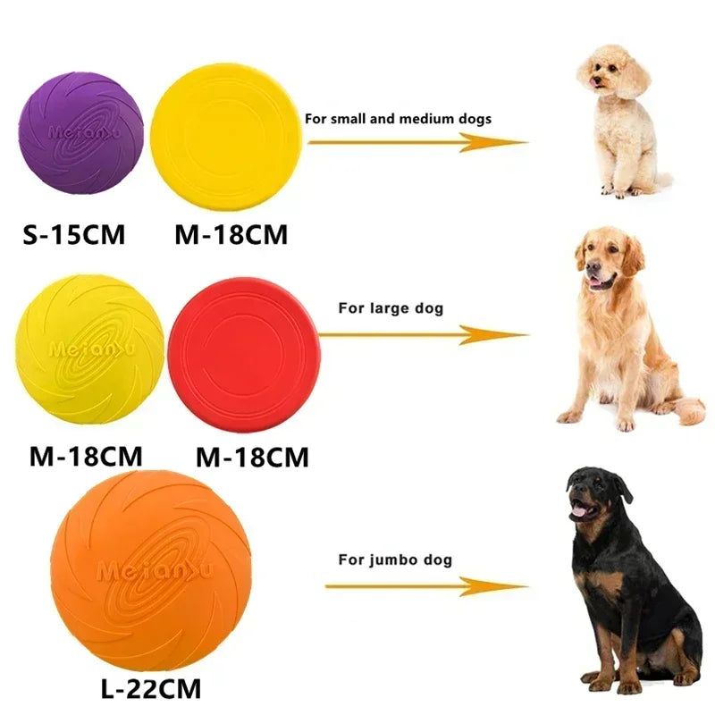 Frisbee pour Chien Multicolore – Disque Volant en Silicone Souple pour Jeux et Dressage – Jouet Interactif d’Extérieur pour Chiens de Toutes Tailles