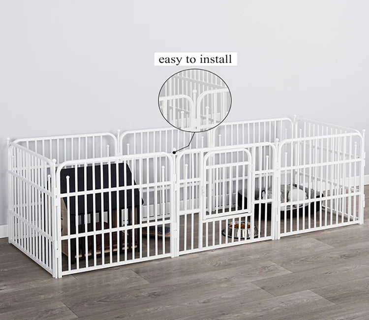 Parc de Jeu Extérieur pour Animaux – Enclos Portable pour Chiens et Chiots – Clôture Pliable de Jardin ou Camping – Idéal pour Petits Chiens comme le Caniche (Teddy)