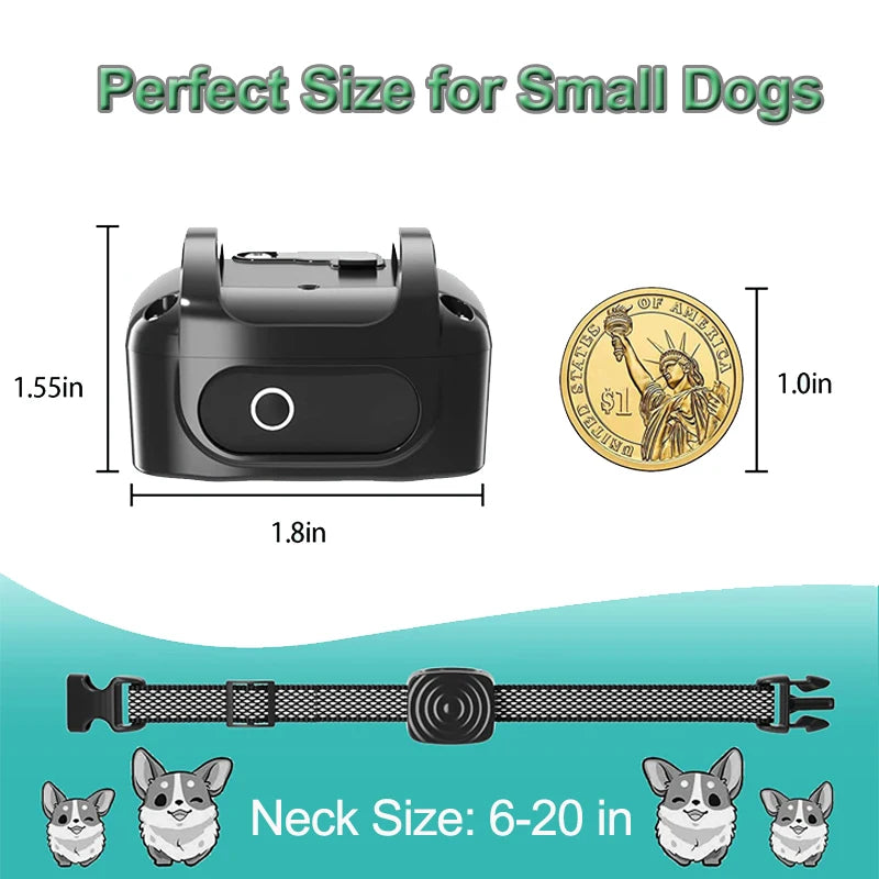Collier Anti-Aboiement pour Chien – Dispositif Intelligent à Ultrasons avec Vibration, Rechargeable par USB, Étanche et Efficace pour le Dressage