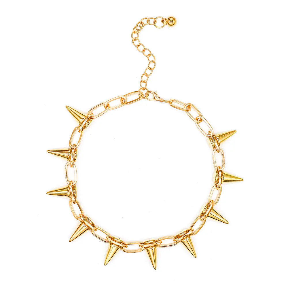 Collier Métal à Pointes pour Chien – Style Rock, Réglable pour Petits & Moyens Chiens (Bulldog, Carlin, etc.)