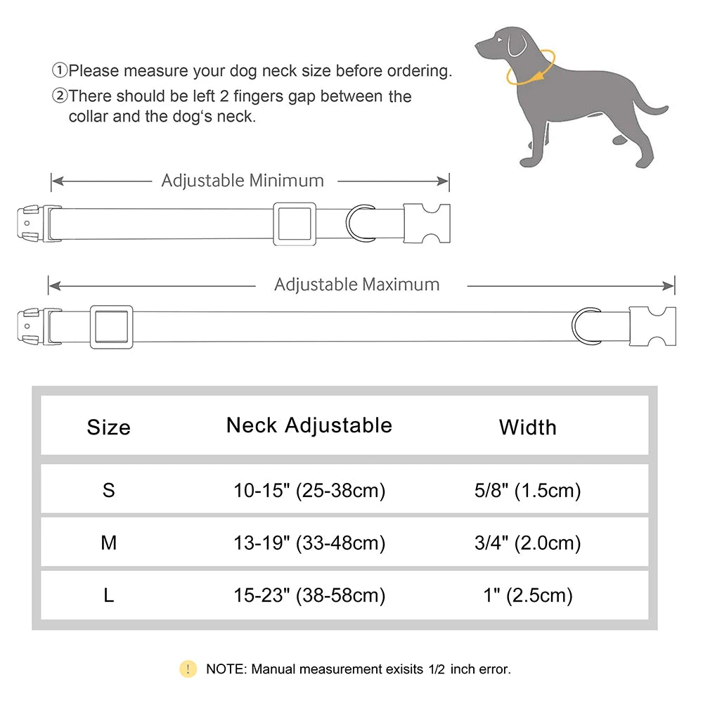 Collier pour Chien en Cuir PU Personnalisé – Collier Gravé avec Boucle Réglable et Plaque d’Identification, Durable pour Chiens Petits, Moyens et Grands (Pug, Bulldog, etc.)
