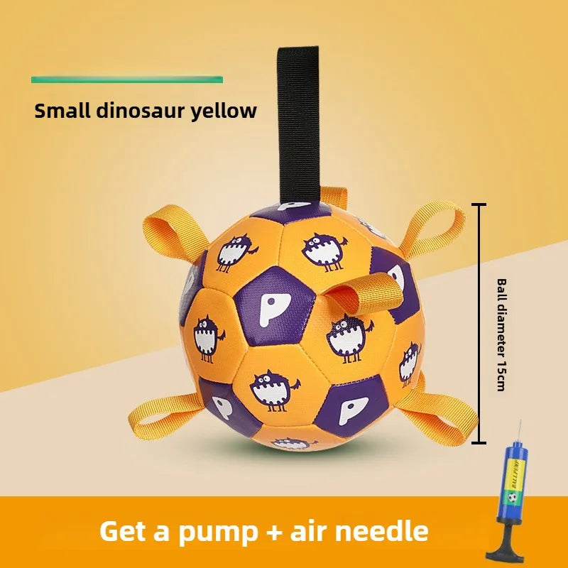 Ballon de Football Sonore pour Chien – Jouet à Mâcher Résistant pour l’Extérieur, Durable et Gonflable – Anti-Morsure avec Couineur Intégré