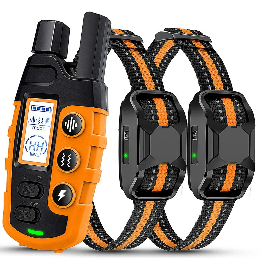 Collier de Dressage pour Chien avec Télécommande – 1000 m, Étanche IP67, Rechargeable, Multi-Mode (Pour 1 ou 2 Chiens)
