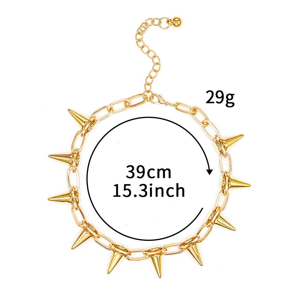 Collier Métal à Pointes pour Chien – Style Rock, Réglable pour Petits & Moyens Chiens (Bulldog, Carlin, etc.)