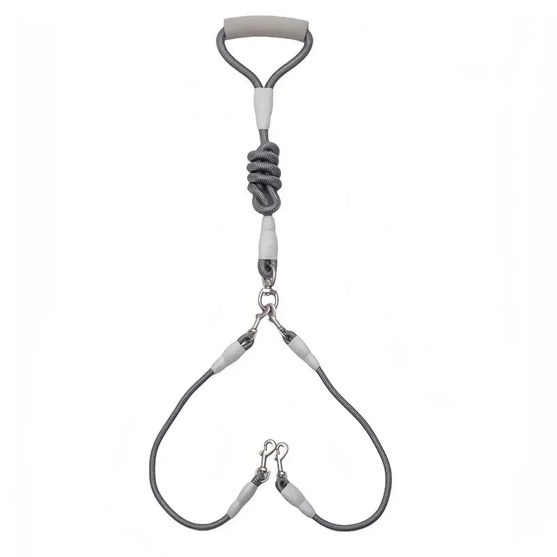 Laisse Double pour Chien – Laisse Moyenne avec Chaîne Double, Système Une Laisse pour Deux Chiens, Accessoire Pratique pour la Marche
