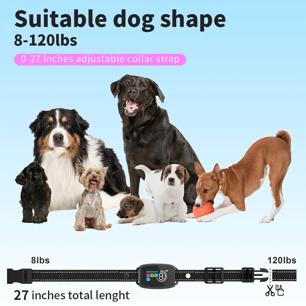 Collier Anti-Aboiement Automatique pour Chien – Ultrasons & Vibration, Étanche & Rechargeable Type-C