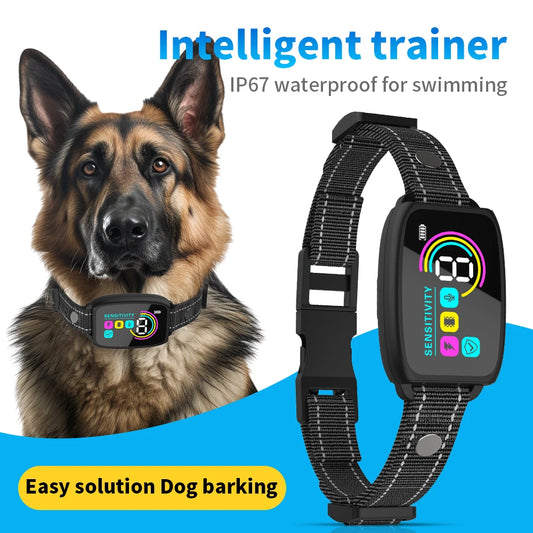 Collier Anti-Aboiement Automatique pour Chien – Ultrasons & Vibration, Étanche & Rechargeable Type-C