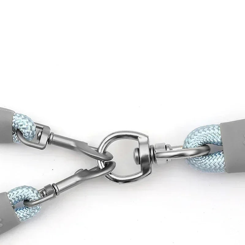Laisse Double pour Chien – Laisse Moyenne avec Chaîne Double, Système Une Laisse pour Deux Chiens, Accessoire Pratique pour la Marche