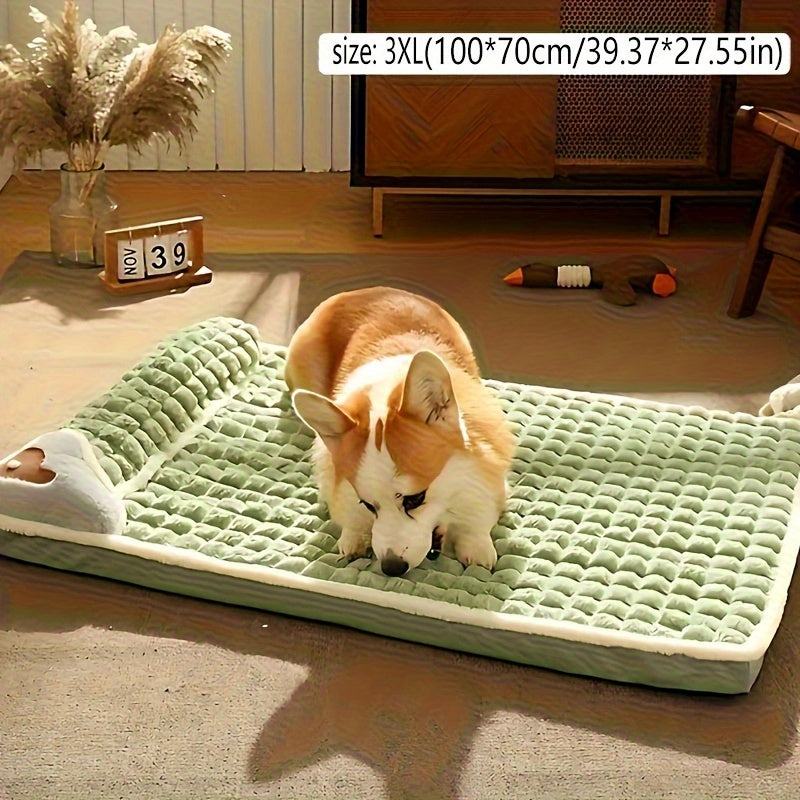 Tapis de Couchage pour Chien – 1 Pièce – Coussin Universel Toutes Saisons pour Niche ou Panier – Matelas Douillet avec Housse Amovible et Lavable – Soutien Doux pour la Colonne Vertébrale