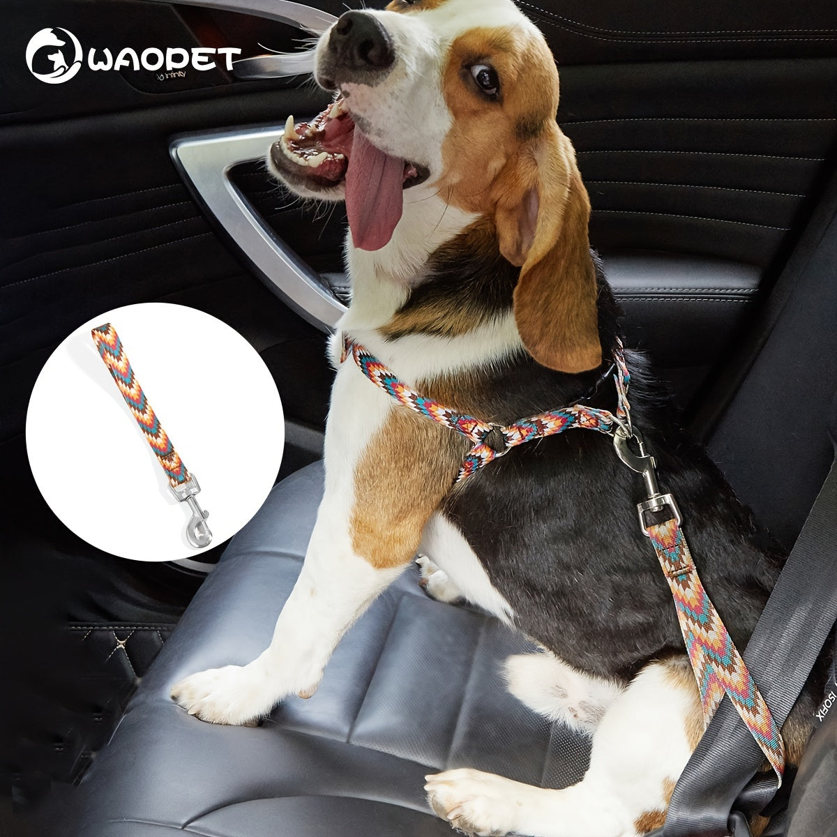 Laisse de Sécurité Colorée pour Voiture – Accessoire de Voyage Durable avec Mousqueton Métal