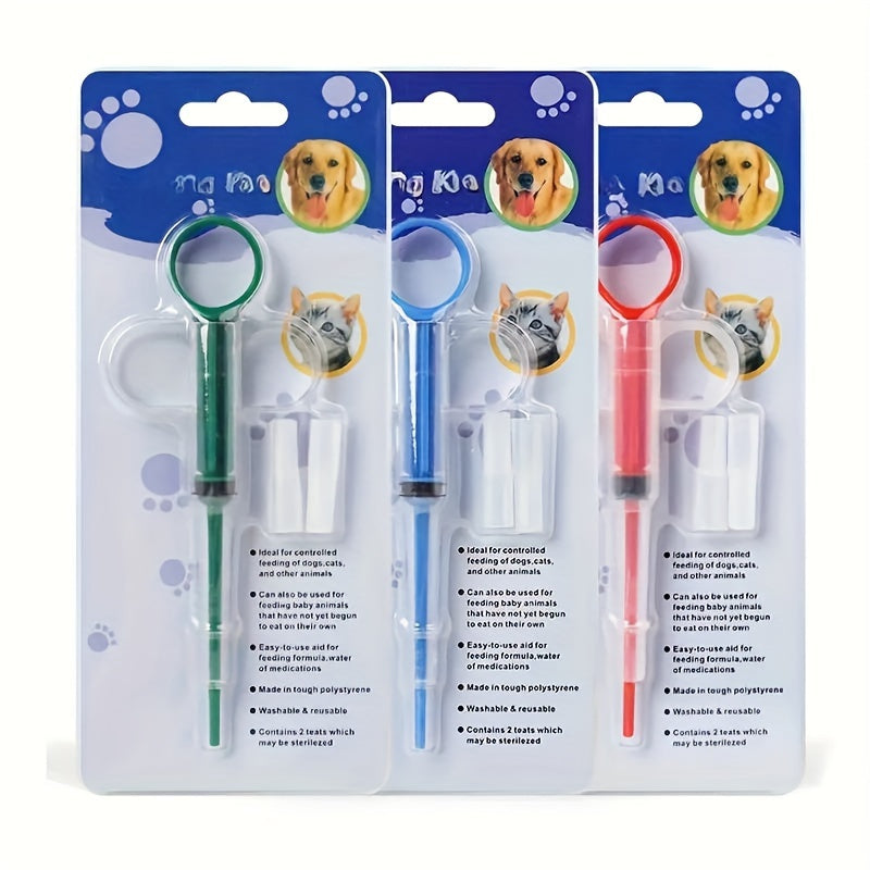 Distributeur de Médicaments pour Animaux – Embout Souple, Double Usage pour Liquides ou Comprimés (Chiens & Chats)