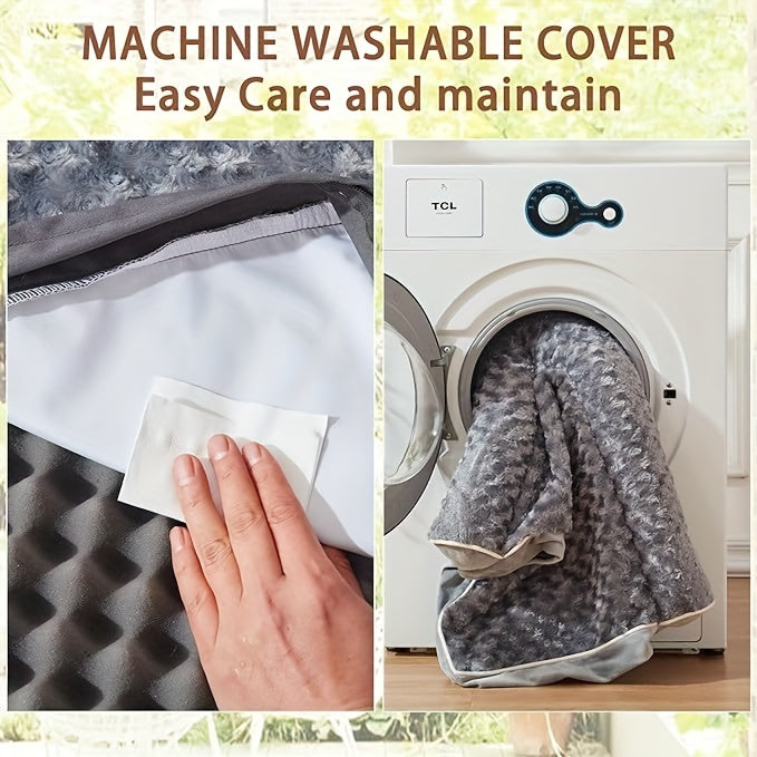 Lit Orthopédique Gris pour Chien – Canapé Matelassé à Mémoire de Forme avec Housse Imperméable Amovible