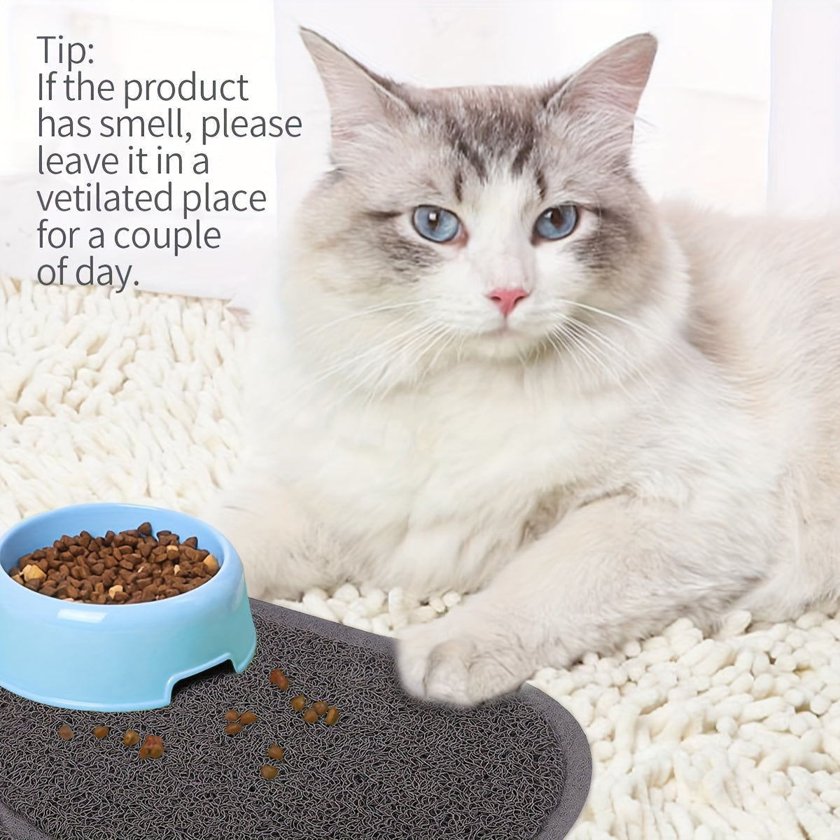 Tapis de Litière Antidérapant en Forme de Patte – Anti-éclaboussures & Anti-dérapant pour Bac à Litière de Chat