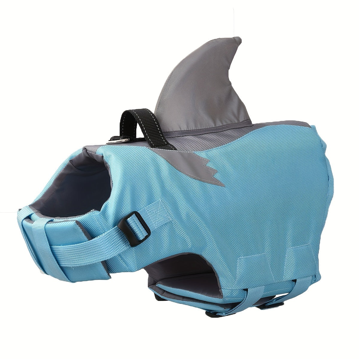 Gilet de Sauvetage Requin Réfléchissant pour Chien – Harnais de Flottaison Sécurisé avec Poignée & Sangles Réglables