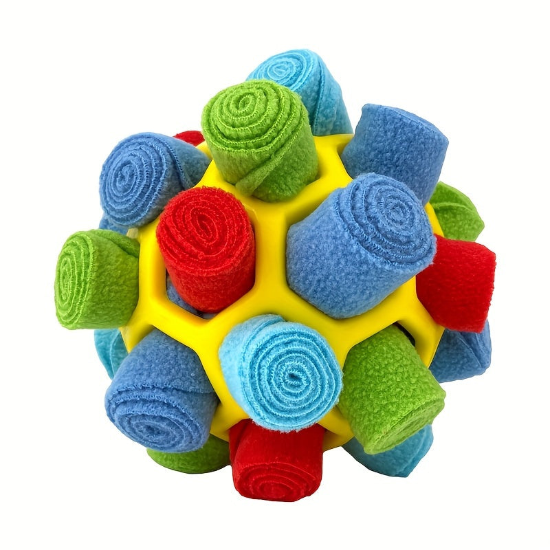 Jouet Interactif en Peluche pour Chien – Balle à Friandises, Jeu de Flair, Mâchouille & Nettoyage des Dents