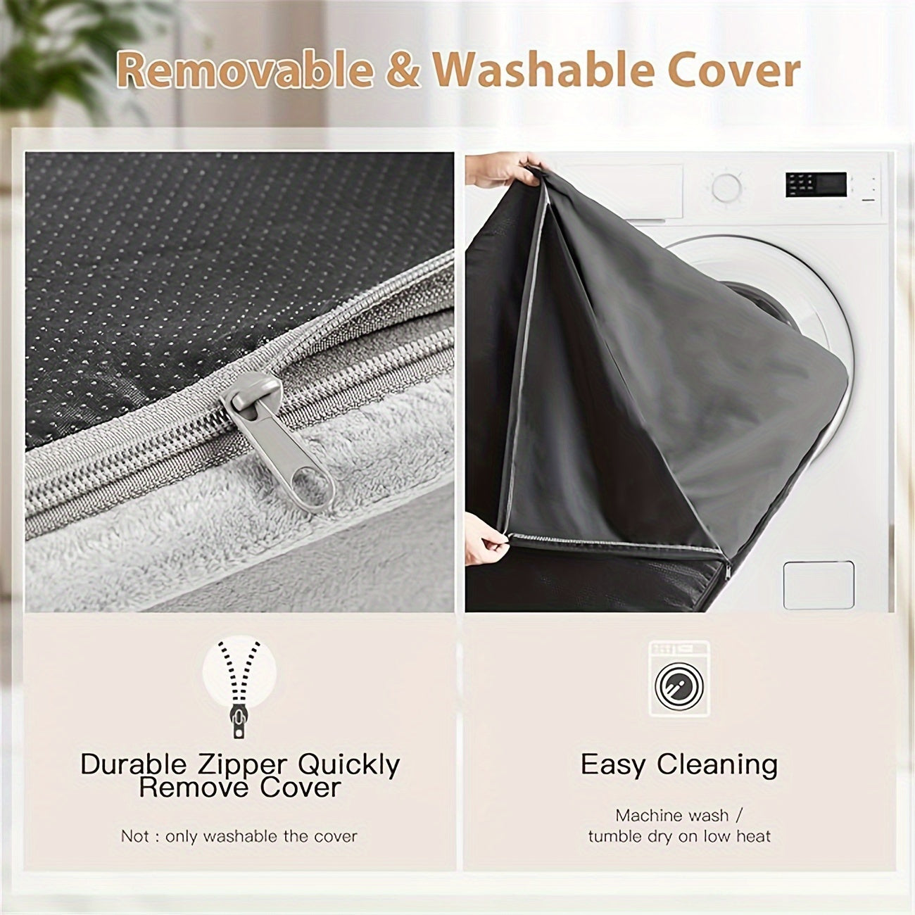 Lit Orthopédique Gris pour Chien – Canapé Matelassé à Mémoire de Forme avec Housse Imperméable Amovible