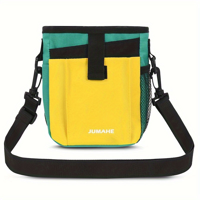 Sac Bandoulière Réglable pour Femme – Marque JUMAHE – Polyester de Qualité, Lavable en Machine, Uni avec Poche Zippée Avant – Idéal pour Friandises pour Animaux et Usage Quotidien