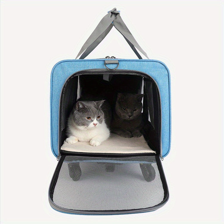 Chariot de Transport pour Animaux – Très Grand Format – Sac de Voyage Pliable pour Chien et Chat – Structure Amovible avec Roues – Cage Trolley Portable