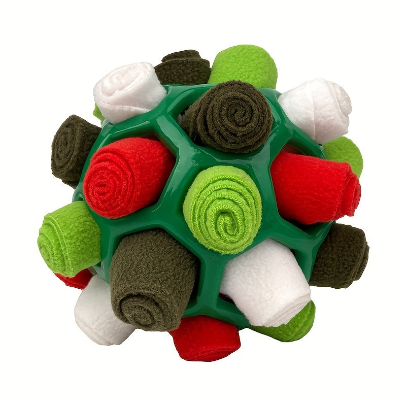 Jouet Interactif en Peluche pour Chien – Balle à Friandises, Jeu de Flair, Mâchouille & Nettoyage des Dents