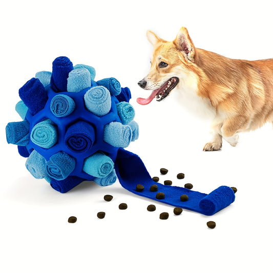 Jouet Interactif en Peluche pour Chien – Balle à Friandises, Jeu de Flair, Mâchouille & Nettoyage des Dents